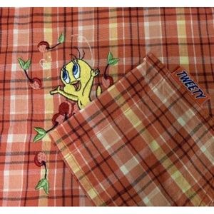 Tweety Bird Looney Tunes Embroidered Shirt 22W/24W